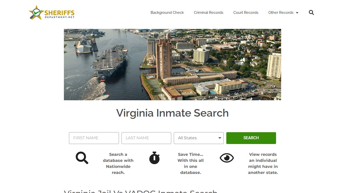 Virginia Inmate Search: Lookup VADOC Prison and County Jail Records.